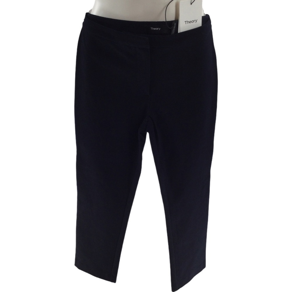 #03 Theory Classic Cropped Skinny Pants Indigo Movement Denim